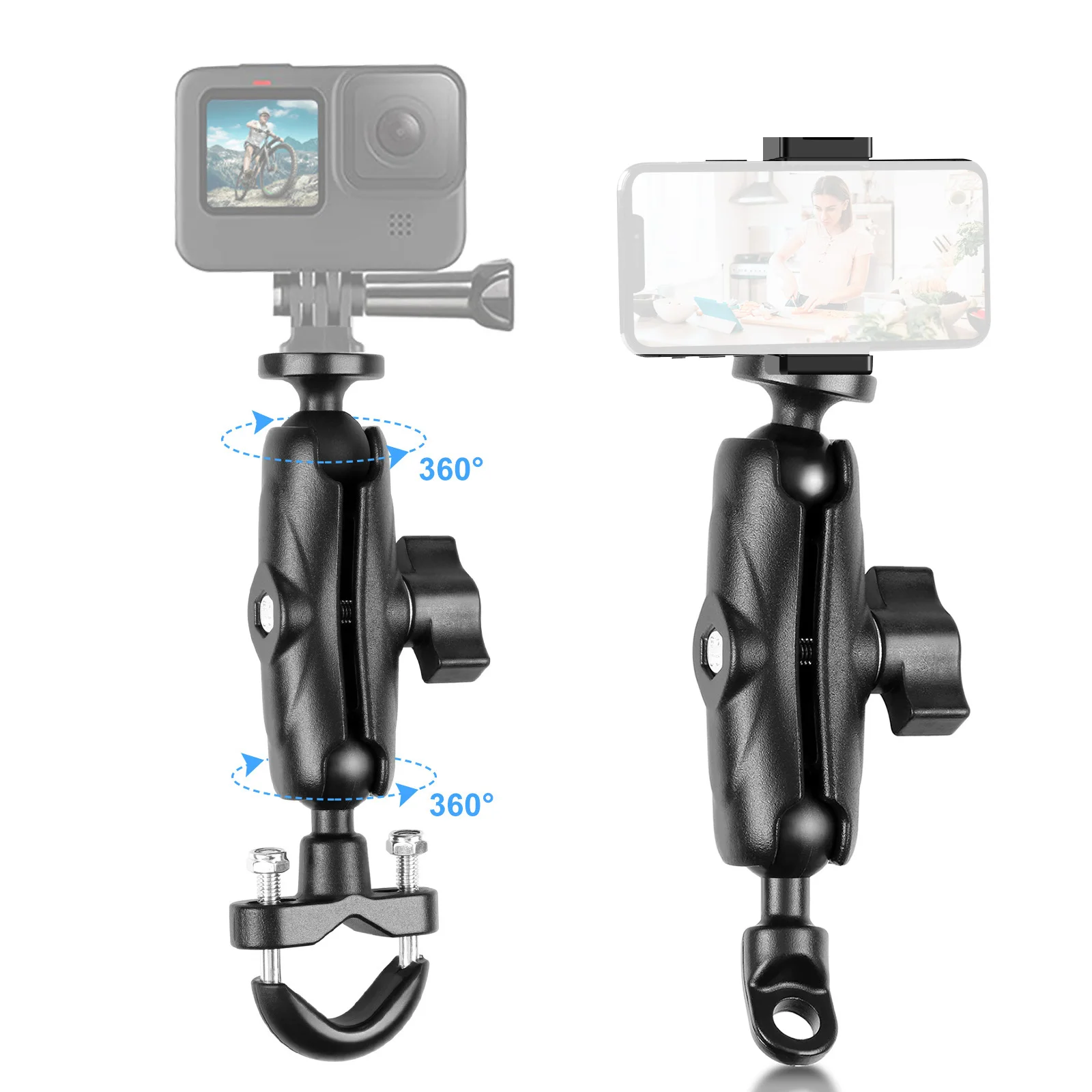 Aluminum Alloy Mount Holder Cycling Stand Arm with Ball Head for Gopro Hero DJI OSMO Insta360 Camera Mobile Phones
Aluminum Alloy Mount Holder Cycling Stand Arm with Ball Head for Gopro Hero DJI OSMO Insta360 Camera Mobile Phones