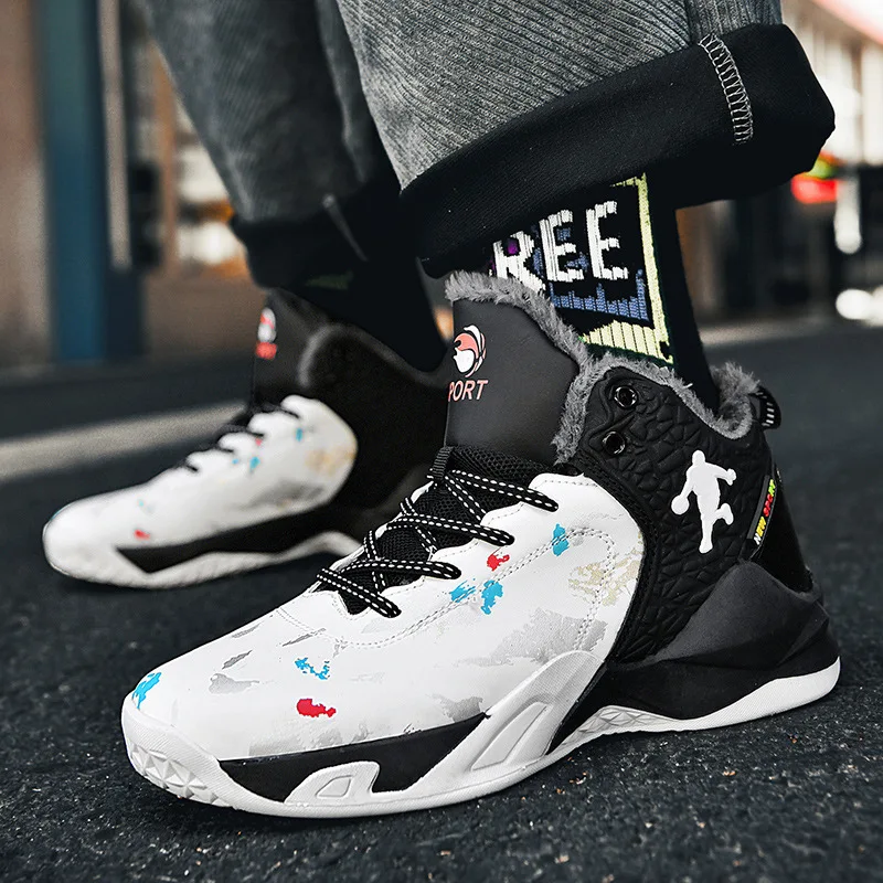 Winter Plush Warm Men Basketball Shoes Hot Sale Brand Men's Basketball Sneakers Anti-Slip Field Training High Top Sneaker Man
Winter Plush Warm Men Basketball Shoes Hot Sale Brand Men's Basketball Sneakers Anti-Slip Field Training High Top Sneaker Man