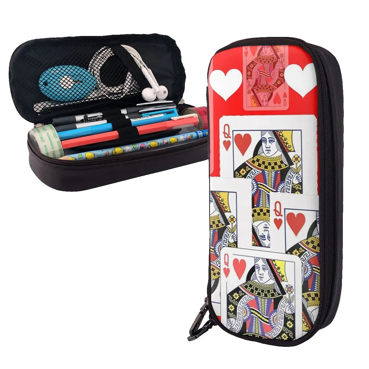 Casino Nights Red Queen Of Hearts Leather Pencil Cases Pencil Pouch Stationery Supplies Big Capacity Pen Box Pencil Bag
Casino Nights Red Queen Of Hearts Leather Pencil Cases Pencil Pouch Stationery Supplies Big Capacity Pen Box Pencil Bag