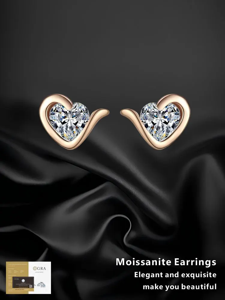 Moissanite 925 Sterling Silver Champagne Gold Stud Light Luxury Earrings Is Suitable for Daily Wear Engagement Fine Jewelry
Moissanite 925 Sterling Silver Champagne Gold Stud Light Luxury Earrings Is Suitable for Daily Wear Engagement Fine Jewelry