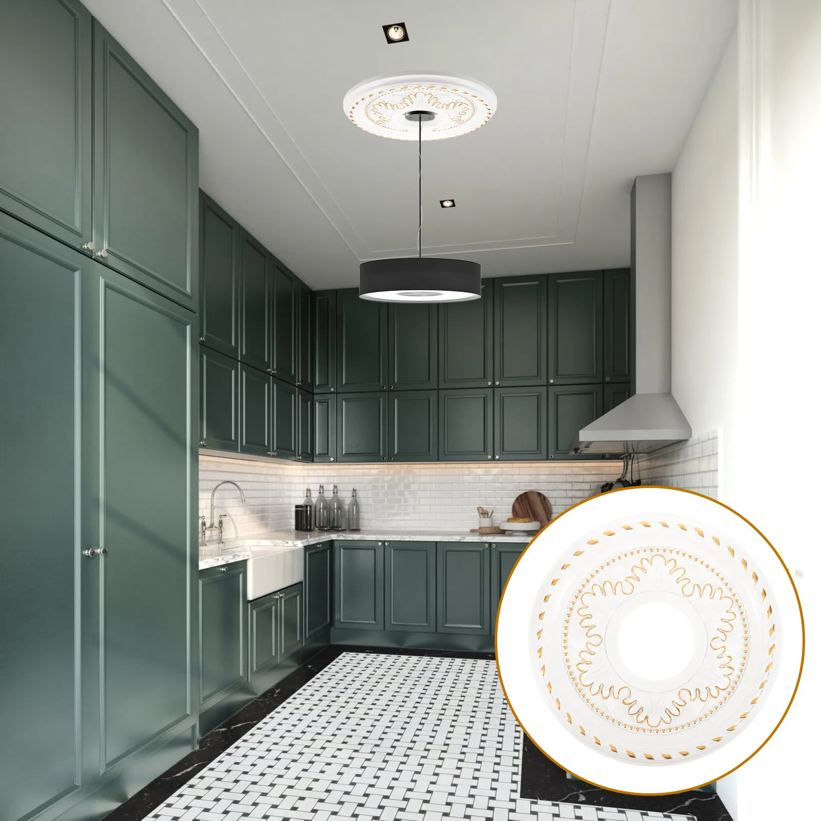 ABS Round Ceiling Medallion Stylish Light Fixture Decor for Home Renovation Ceiling Lamp Cover Ring Light Fixture Medallion
ABS Round Ceiling Medallion Stylish Light Fixture Decor for Home Renovation Ceiling Lamp Cover Ring Light Fixture Medallion