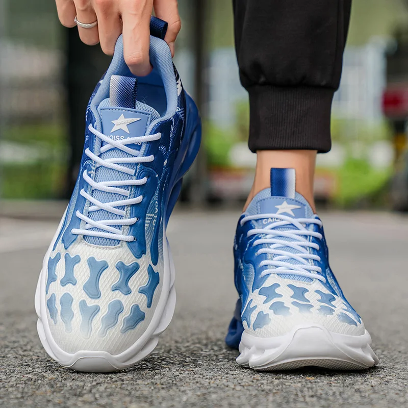 YRZL Мужская обувь с дышащей сеткой, легкая нескользящая удобная прогулочная обувь для мужчин, спортивные повседневные тренировочные кроссовки
YRZL Мужская обувь с дышащей сеткой, легкая нескользящая удобная прогулочная обувь для мужчин, спортивные повседневные тренировочные кроссовки