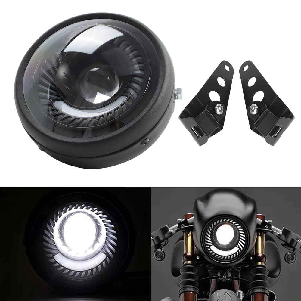 Universal 12V 6.5" Round Vintage Motorcycle Led Headlight Angel Eyes DRL Driving Lamp For Retro Harley Series Motorcycle Scooter
Universal 12V 6.5" Round Vintage Motorcycle Led Headlight Angel Eyes DRL Driving Lamp For Retro Harley Series Motorcycle Scooter