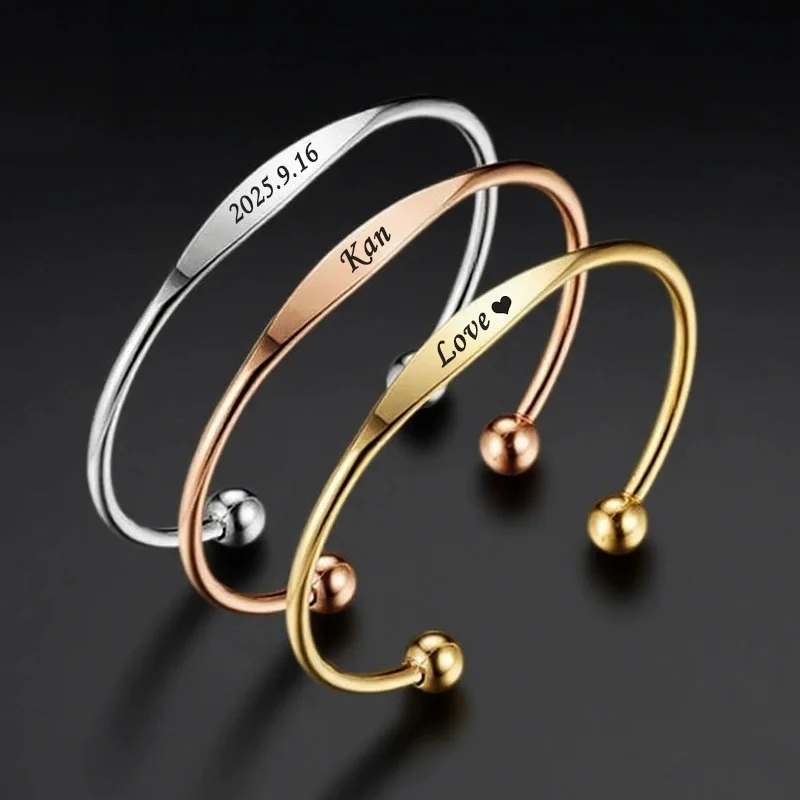 Personalized Name Cuff Bracelets Custom Name Date Bangle Bracelet Inspirational Words Text Any Message Engraved Memory Jewelry
Personalized Name Cuff Bracelets Custom Name Date Bangle Bracelet Inspirational Words Text Any Message Engraved Memory Jewelry