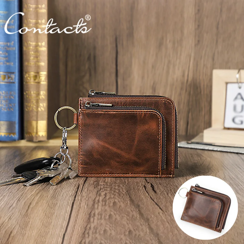 CONTACT'S Genuine Leather Wallets Men RFID Purse Key Chain Card Coin Pocket Money Bag Male Mini Daily Travel Gift Wallet
CONTACT'S Genuine Leather Wallets Men RFID Purse Key Chain Card Coin Pocket Money Bag Male Mini Daily Travel Gift Wallet