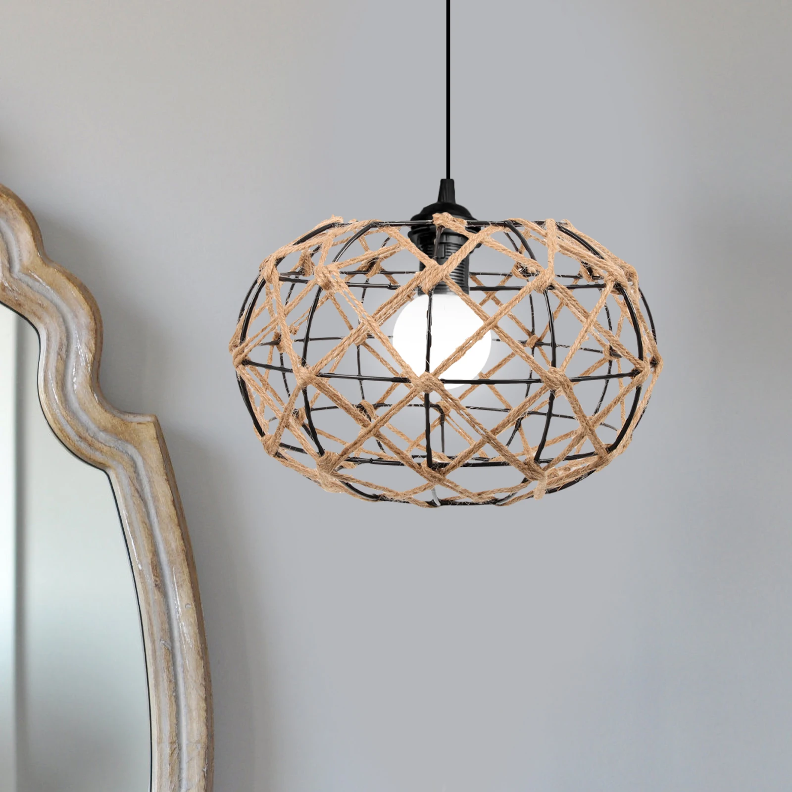 Retro Lampshade Woven Hemp Rope Cover Bedroom Living Room Kitchen Restaurant Hotel Farmhouse Decorative Pendant Light Shades
Retro Lampshade Woven Hemp Rope Cover Bedroom Living Room Kitchen Restaurant Hotel Farmhouse Decorative Pendant Light Shades