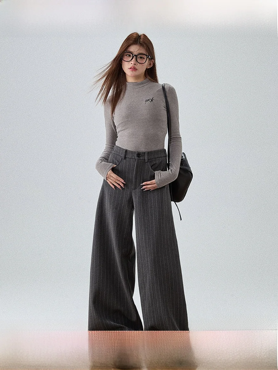 WESTAYONE Autumn Winter Fce Lined Wide Leg Pants Striped Loose Fit Cover Foot Women's Casual Trousers l Waist Polyes...
WESTAYONE Autumn Winter Fce Lined Wide Leg Pants Striped Loose Fit Cover Foot Women's Casual Trousers l Waist Polyes...