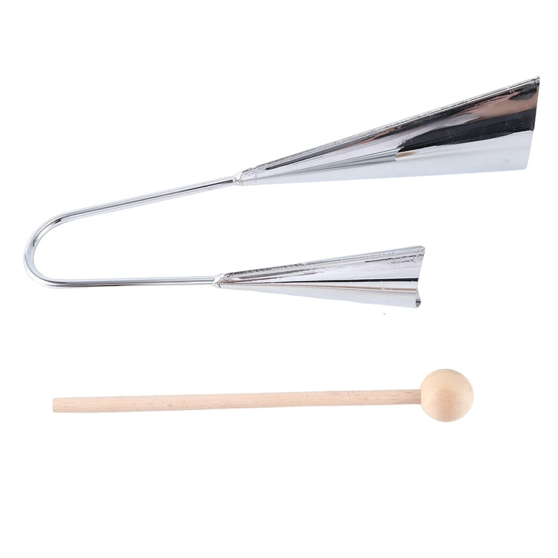 Two Tone Metal Rhythm Percussion Instrument With Drumstick Binaural Cowbell Horn High Quality
Two Tone Metal Rhythm Percussion Instrument With Drumstick Binaural Cowbell Horn High Quality
