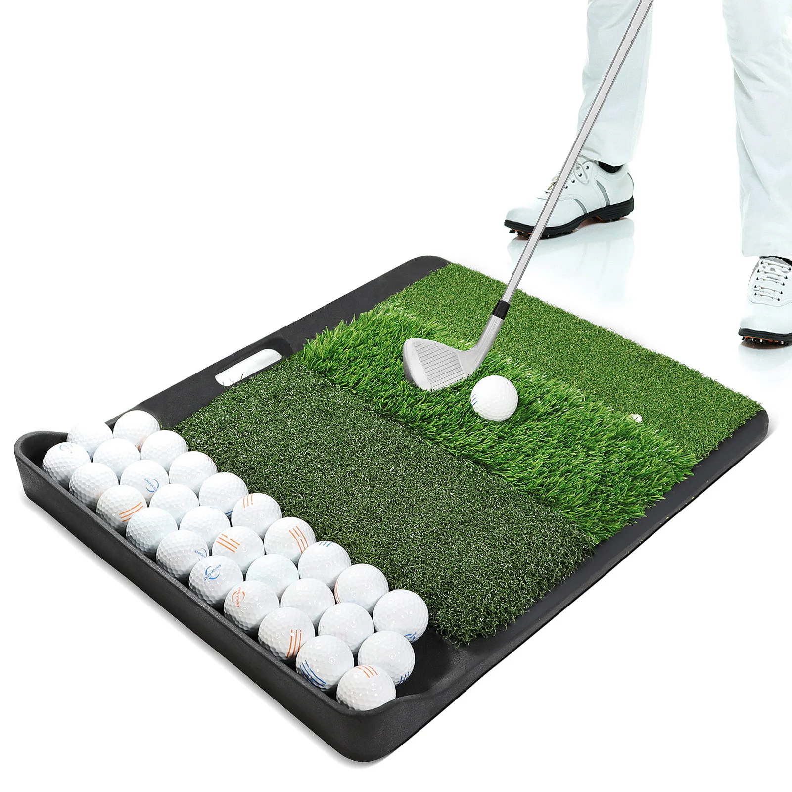 Divot Board Mat with Ball Tray Practice Mat Hitting Mat with Ball Tray for Indoor Outdoor Training
Divot Board Mat with Ball Tray Practice Mat Hitting Mat with Ball Tray for Indoor Outdoor Training