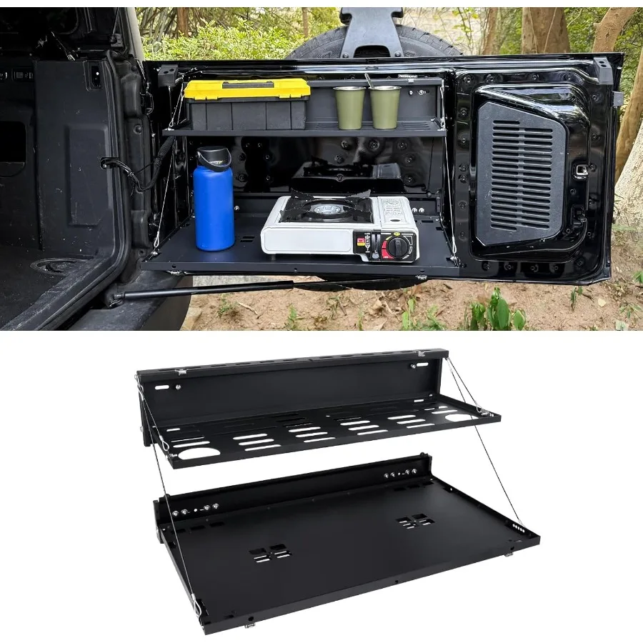 2Tier Foldable Tailgate Table with Cargo Shelf Storage for Bronco 20212025 4Door Models Durable and Compact Design for Outdoor
2Tier Foldable Tailgate Table with Cargo Shelf Storage for Bronco 20212025 4Door Models Durable and Compact Design for Outdoor