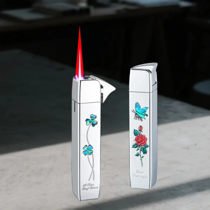 New Mini Metal Inlaid Color Shell Windproof Ignition Type Inflatable Portable Outdoor Lighter Smoking Gift Cigarette Accessories
New Mini Metal Inlaid Color Shell Windproof Ignition Type Inflatable Portable Outdoor Lighter Smoking Gift Cigarette Accessories