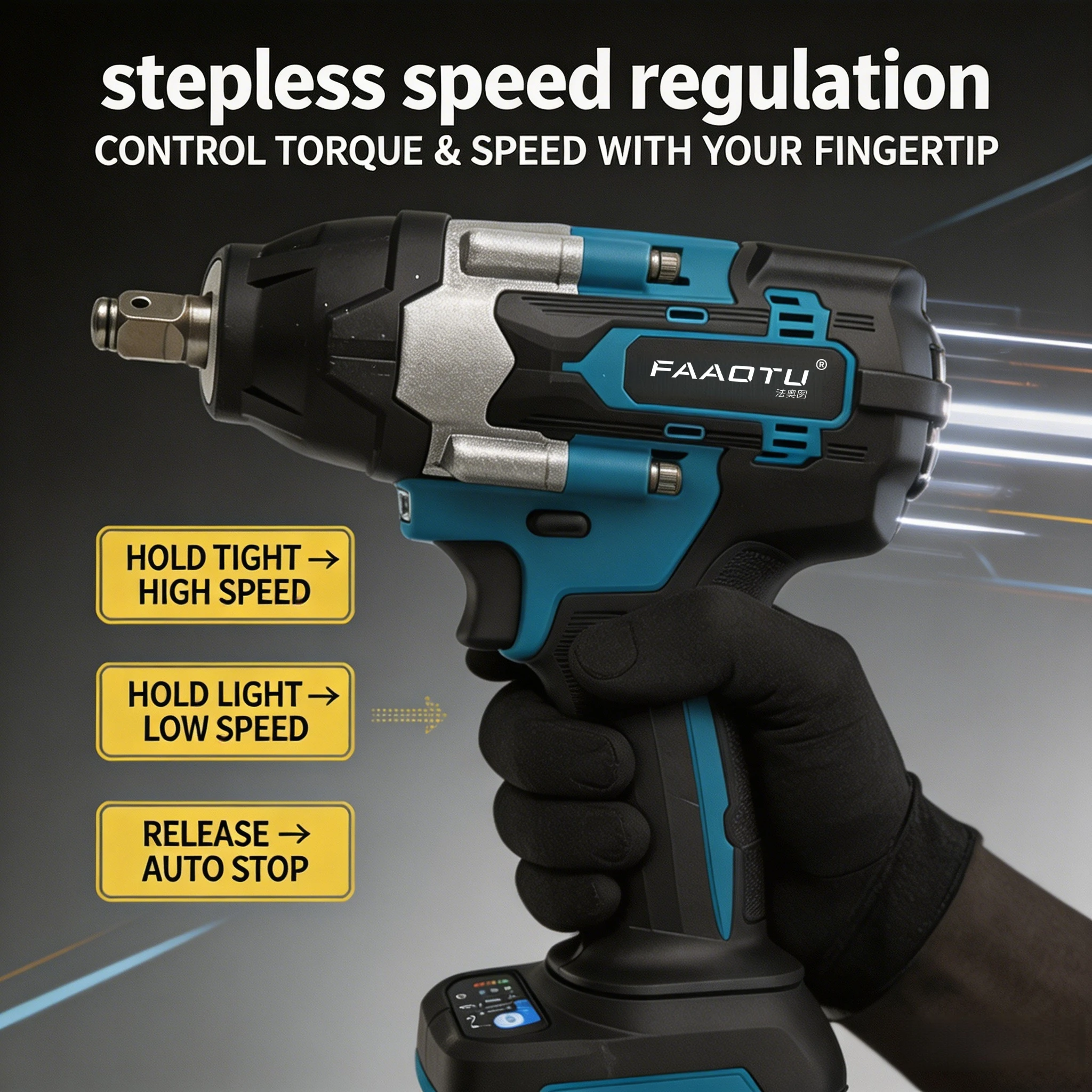 FAAOTU 700 Brushless High-Torque Impact Wrench - MT Level, Suitable for All Fastening Tasks Suitable for MT battery NO battery
FAAOTU 700 Brushless High-Torque Impact Wrench - MT Level, Suitable for All Fastening Tasks Suitable for MT battery NO battery