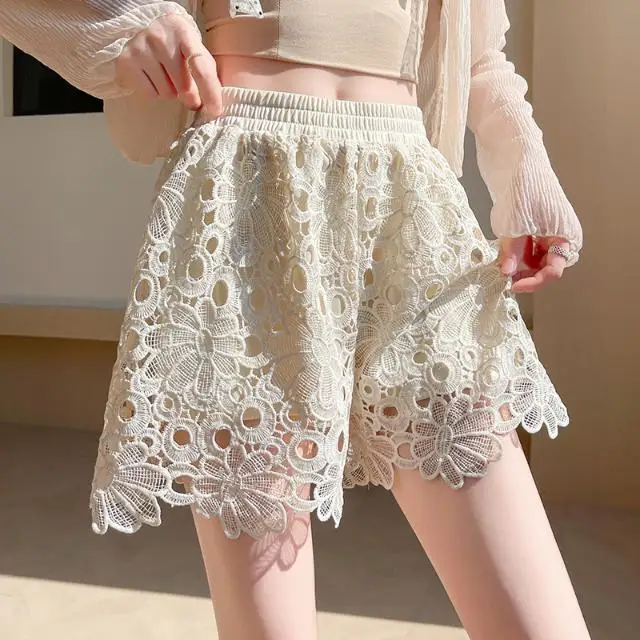 Кружевные ажурные шорты, летние легкие утягивающие свободные брюки-палаццо с высокой талией, стильная верхняя одежда трапециевидной формы с эластичной резинкой на талии
Кружевные ажурные шорты, летние легкие утягивающие свободные брюки-палаццо с высокой талией, стильная верхняя одежда трапециевидной формы с эластичной резинкой на талии