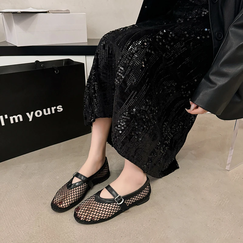 2026 Women's Mesh Ballet Flat Mesh Shoes Women's Fishnet Shoes Large Round Head Breathable and Comfortable Outdoor Flats Sneaker
2026 Women's Mesh Ballet Flat Mesh Shoes Women's Fishnet Shoes Large Round Head Breathable and Comfortable Outdoor Flats Sneaker