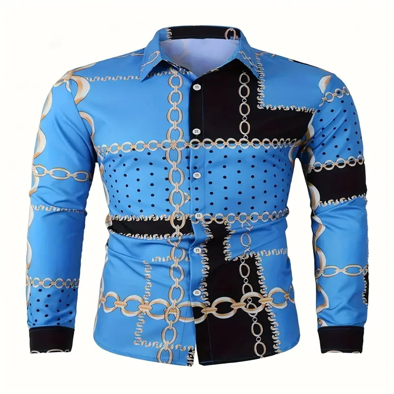 Men's contrasting print shirt casual lapel button down long sleeve shirt for spring and autumn outdoor activities party gifts
Men's contrasting print shirt casual lapel button down long sleeve shirt for spring and autumn outdoor activities party gifts