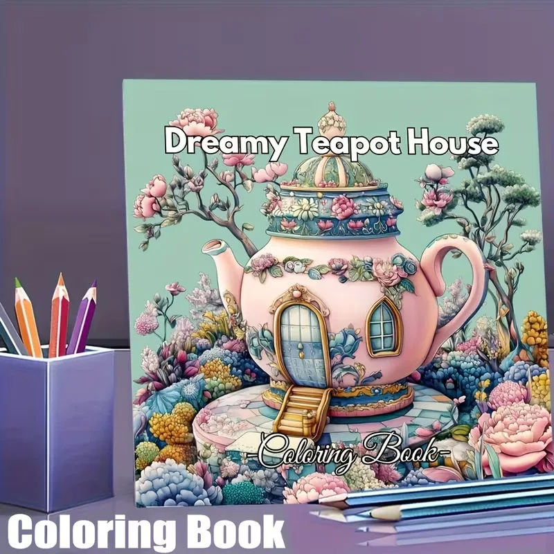 Dreamy Teapot House Coloring Book 24 Pages Whimsical Fairy Tale Illustrations for Adults Stress Relief Relaxation Gift
Dreamy Teapot House Coloring Book 24 Pages Whimsical Fairy Tale Illustrations for Adults Stress Relief Relaxation Gift