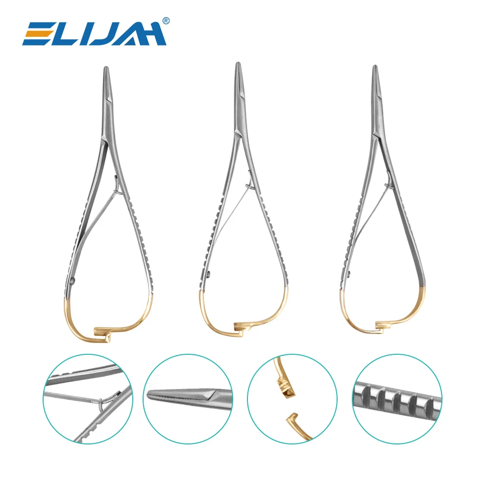 ELIJAH Standard Dental Needle Holder Tweezers Orthodontic Instrument Dentistry Product Stainless Steel Needle Holder
ELIJAH Standard Dental Needle Holder Tweezers Orthodontic Instrument Dentistry Product Stainless Steel Needle Holder