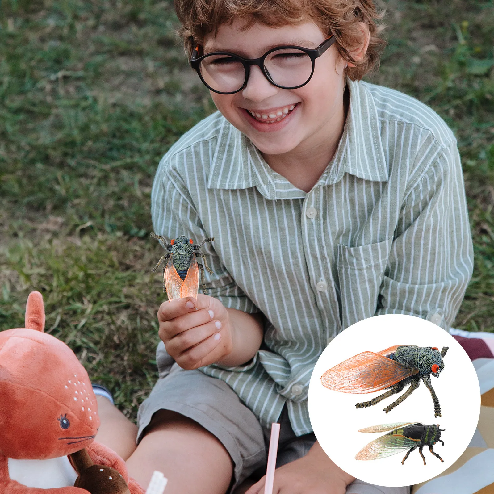 2Pcs Simulation Cicadas Lifelike Plastic Educational Natural Exploration Cognitive Learning Props Toys Simulation Cicadas Toys
2Pcs Simulation Cicadas Lifelike Plastic Educational Natural Exploration Cognitive Learning Props Toys Simulation Cicadas Toys