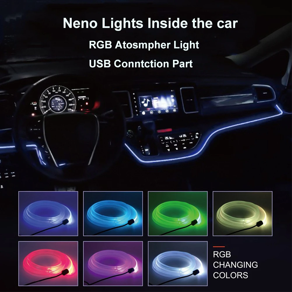 3M 5M Автомобильная USB атмосферная внутренняя лампа RGB Неоновая светодиодная лента 12V Декоративный светильник Автоматическое окружающее освещение с переключателем EL Wire Light Kit
3M 5M Автомобильная USB атмосферная внутренняя лампа RGB Неоновая светодиодная лента 12V Декоративный светильник Автоматическое окружающее освещение с переключателем EL Wire Light Kit