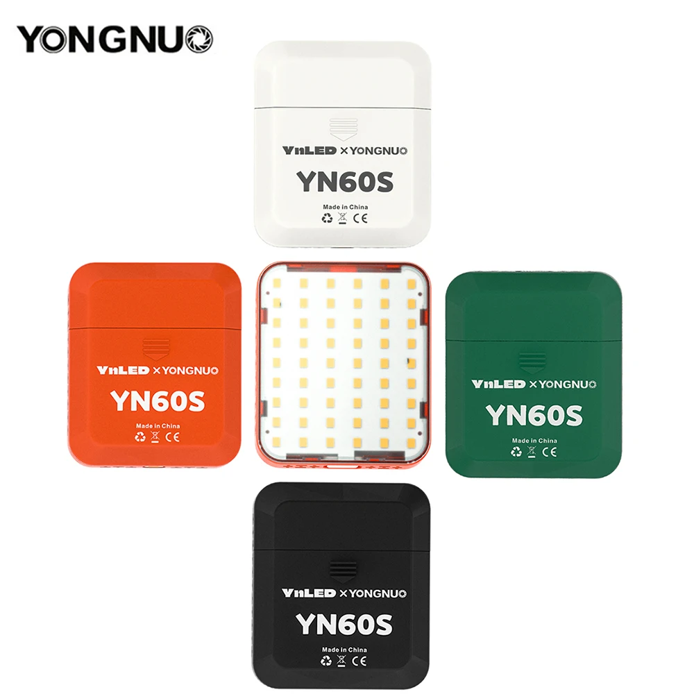 Yongnuo YN60S 5500K CRI95+ Mini On-Camera LED Video Light 3-Level Brightness Pocket Photo Vlog Live Fill Lighting
Yongnuo YN60S 5500K CRI95+ Mini On-Camera LED Video Light 3-Level Brightness Pocket Photo Vlog Live Fill Lighting