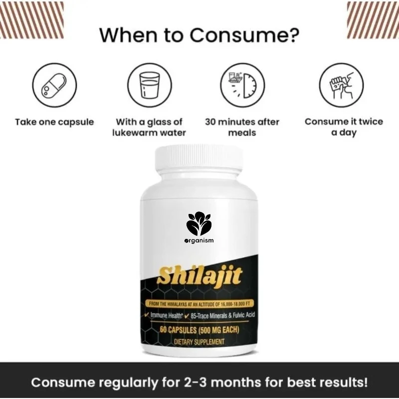 Natural Shilajit supplement 60 pills (500mg each) containing over 85 minerals and humic acid - healthy for daily life
Natural Shilajit supplement 60 pills (500mg each) containing over 85 minerals and humic acid - healthy for daily life