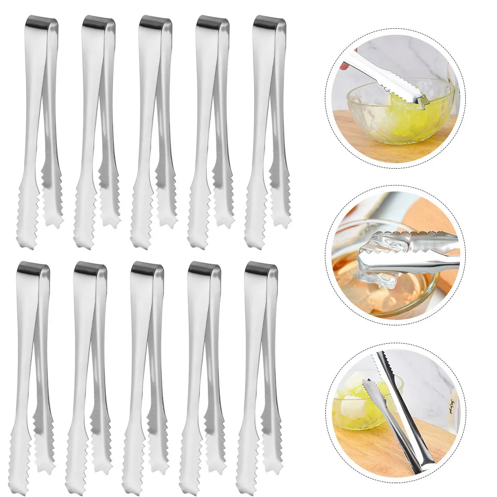 10pcs Sugar Cubes Tongs Stainless Steel Ice Clips Thickened Cube Tongs Bar Restaurant Portable Ice Clamps For Drinks Whiskey Tea
10pcs Sugar Cubes Tongs Stainless Steel Ice Clips Thickened Cube Tongs Bar Restaurant Portable Ice Clamps For Drinks Whiskey Tea