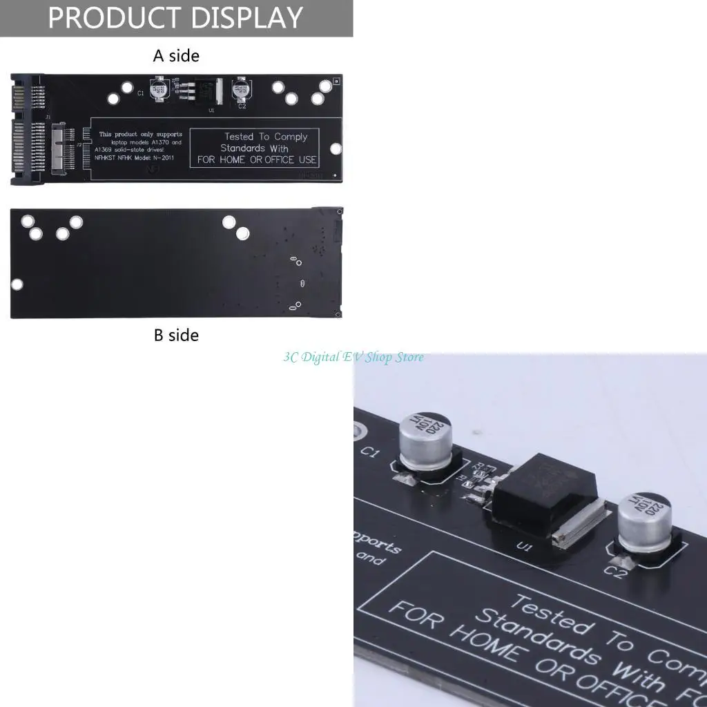 E74D Adapter Converter for Air A1370 A1369 MC965 2010 2011 SSD to-SATA Card
E74D Adapter Converter for Air A1370 A1369 MC965 2010 2011 SSD to-SATA Card