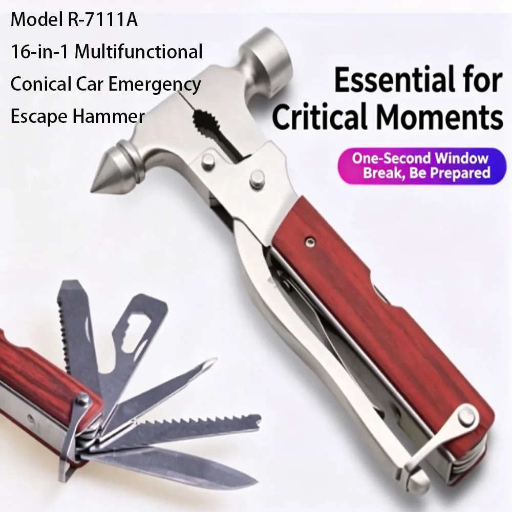 16-in-1 Multifunctional Conical Car Emergency Escape Hammer, Mini Window Breaker Survival Axe, Vehicle Emergency Break Glass
16-in-1 Multifunctional Conical Car Emergency Escape Hammer, Mini Window Breaker Survival Axe, Vehicle Emergency Break Glass