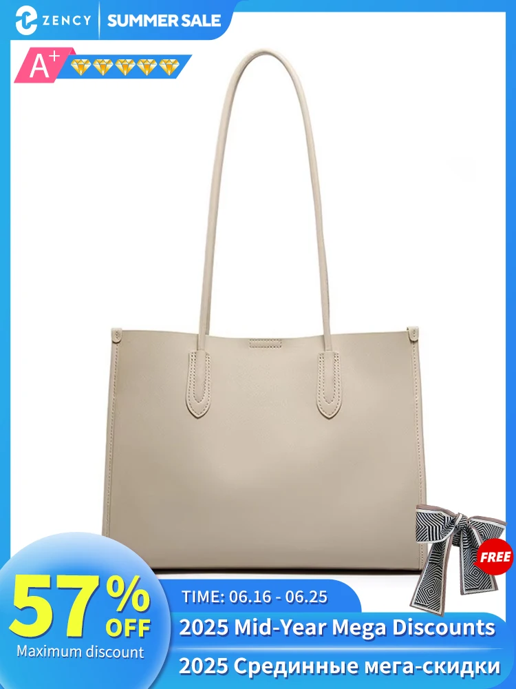 Zency Women Handbag Cowhide Leather Ladies Shoulder Purse Big Tote Bag Large Capacity Shopper Bags For Commute
Zency Women Handbag Cowhide Leather Ladies Shoulder Purse Big Tote Bag Large Capacity Shopper Bags For Commute