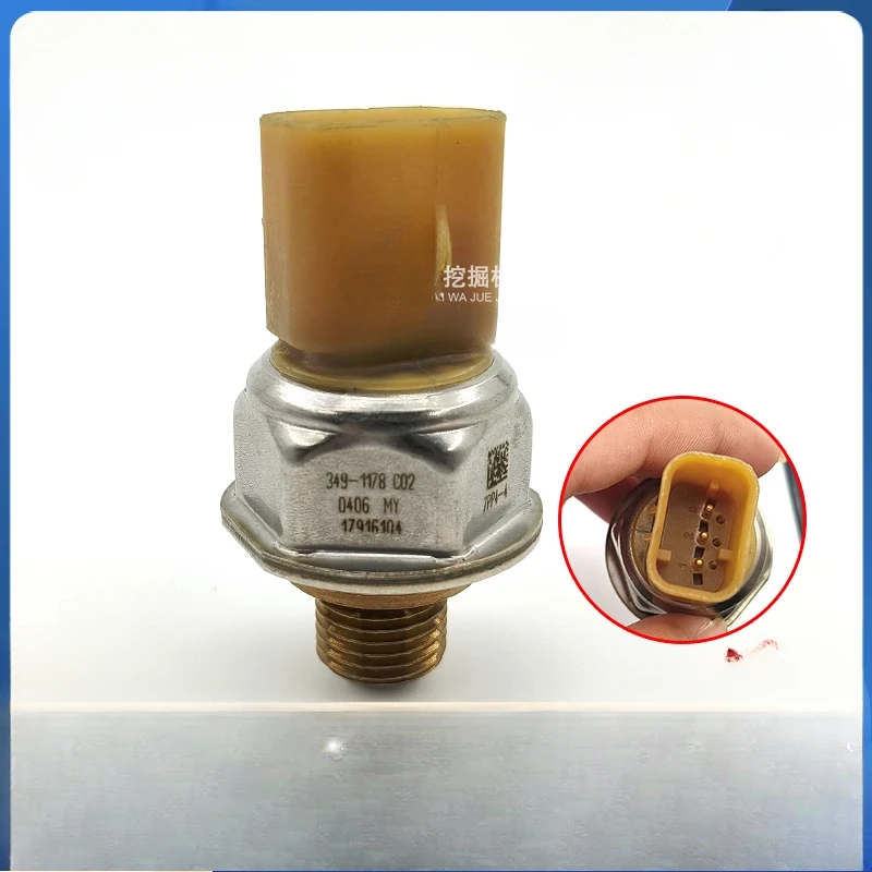 Excavator parts for Carter 345D 349D high pressure common rail fuel pressure sensor 349-1178
Excavator parts for Carter 345D 349D high pressure common rail fuel pressure sensor 349-1178