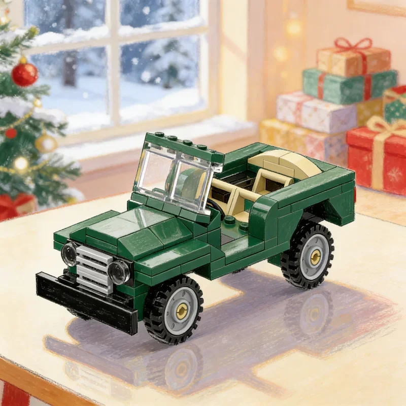 117pcs MOC Willys Jeepped City Police Model Building Blocks Festival Gifts Construction DIY Creative Education Toys Idea
117pcs MOC Willys Jeepped City Police Model Building Blocks Festival Gifts Construction DIY Creative Education Toys Idea