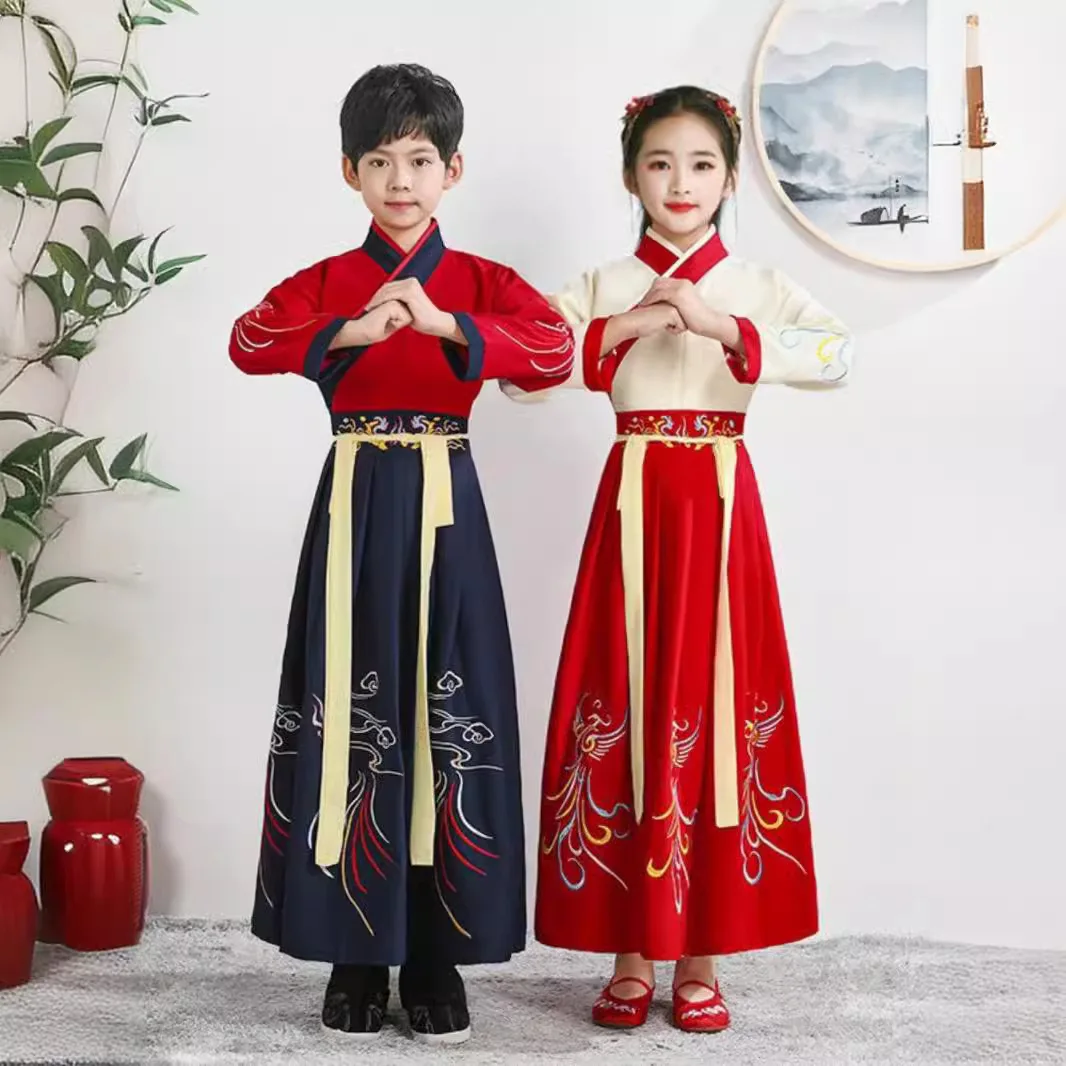 Children's Ancient Costume Hanfu Traditional Chinese School Costume Performance Costume Fashion Hanfu Dress
Children's Ancient Costume Hanfu Traditional Chinese School Costume Performance Costume Fashion Hanfu Dress