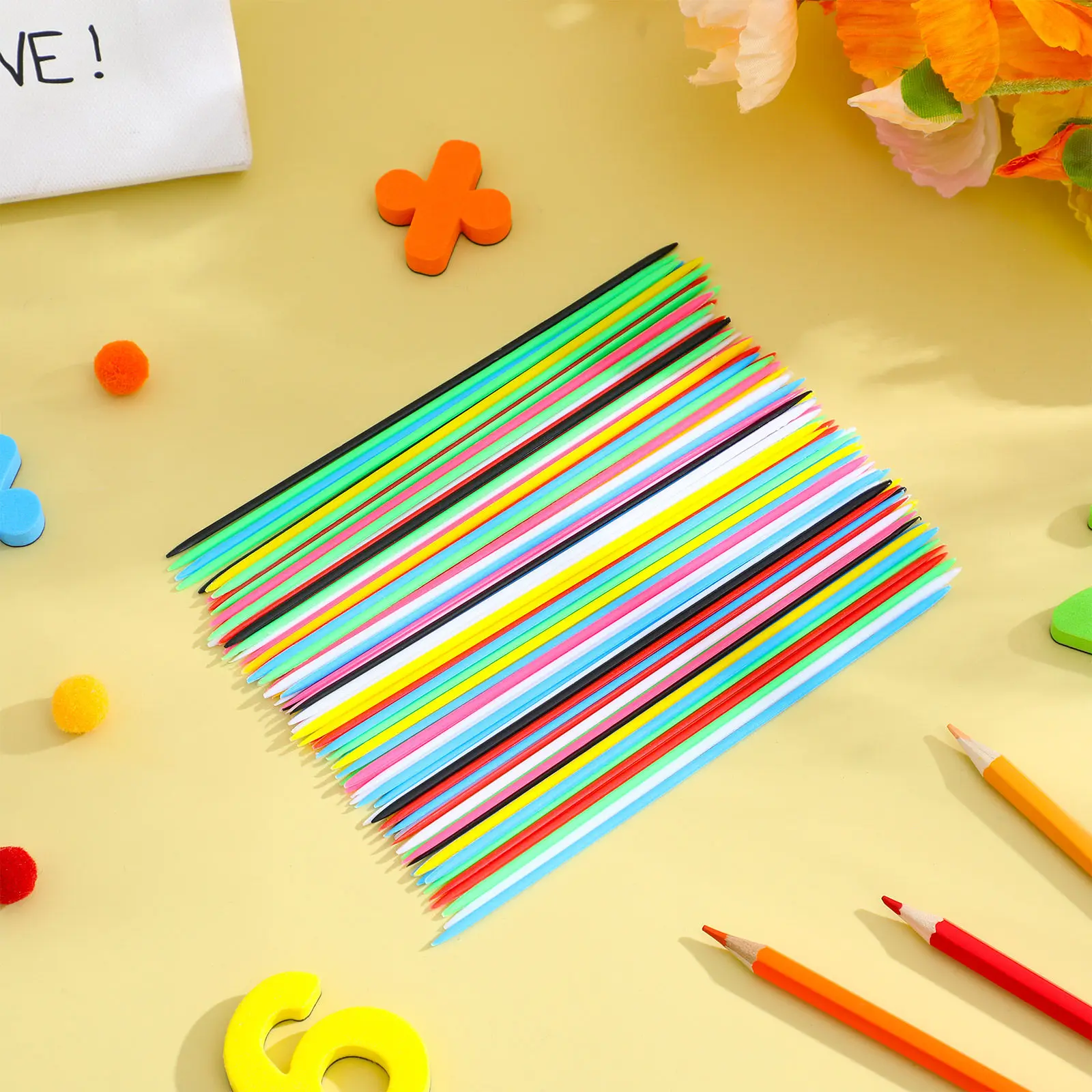 90Pcs Colorful Plastic Pick Sticks Game Improve Hand Wrist Flexibility Coordination Educational Multi-Person Interactive Game
90Pcs Colorful Plastic Pick Sticks Game Improve Hand Wrist Flexibility Coordination Educational Multi-Person Interactive Game