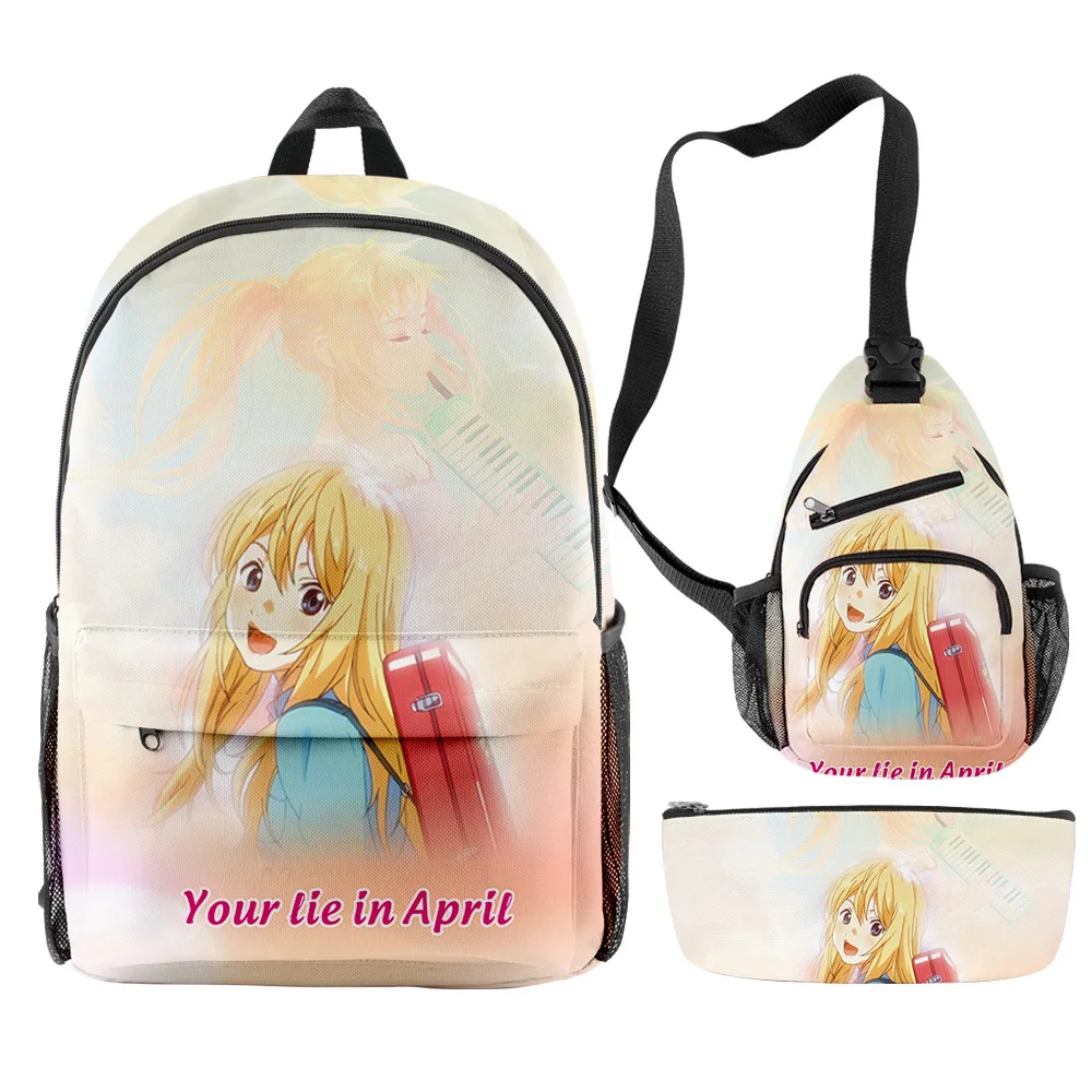 Fashion Novelty Cool Your lie in April Anime 3D Print 3pcs/Set pupil School Bags Travel Laptop Backpack Chest Bag Pencil Case
Fashion Novelty Cool Your lie in April Anime 3D Print 3pcs/Set pupil School Bags Travel Laptop Backpack Chest Bag Pencil Case