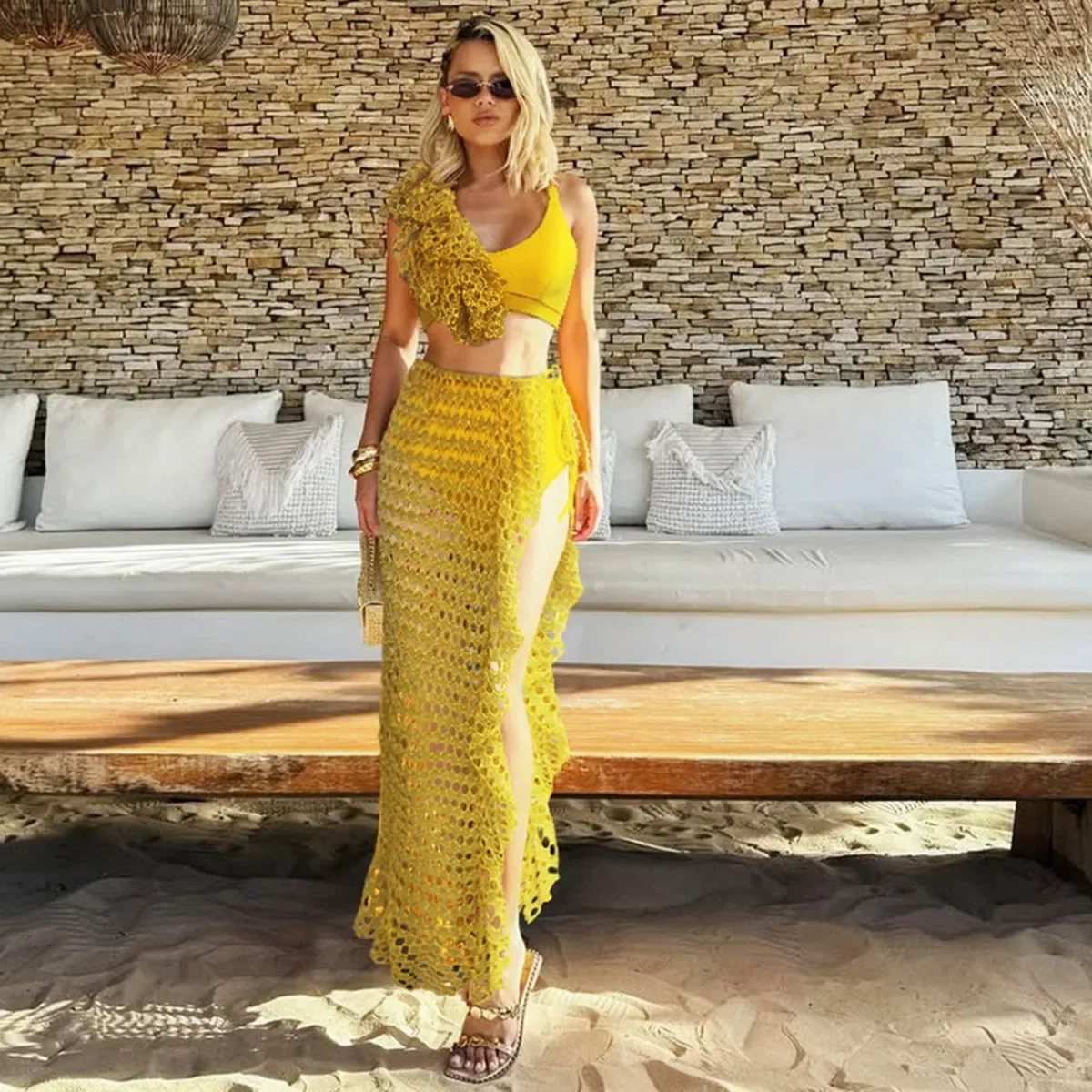 Vintage Yellow Mesh Skirt 3 Piece Bikini Set Women Ruffles Push Up High Waist Swimsuit 2025 Beach Bathing Suit Holiday Swimwear
Vintage Yellow Mesh Skirt 3 Piece Bikini Set Women Ruffles Push Up High Waist Swimsuit 2025 Beach Bathing Suit Holiday Swimwear