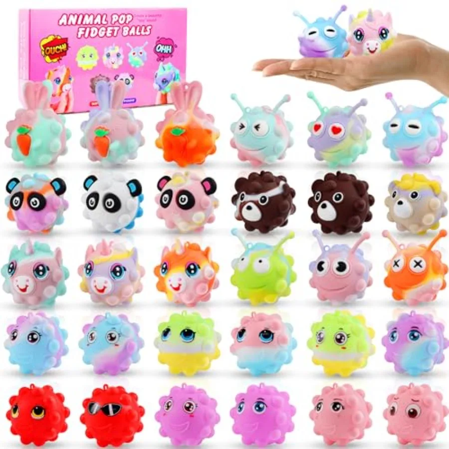 30 Pack Animal Pop Balls Party Favors for,3D Pop Balls Fidget Toys, Birthday Gifts for Boys and Girls, Goodie Bag Stuffers, Pin
30 Pack Animal Pop Balls Party Favors for,3D Pop Balls Fidget Toys, Birthday Gifts for Boys and Girls, Goodie Bag Stuffers, Pin