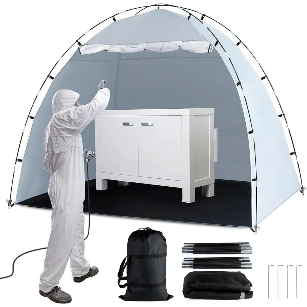 Large 8x6x6ft Spray Paint Tent with Built-in Floor, Mesh Screen, and Windproof Hooks for DIY and Hobby Projects, Gray
Large 8x6x6ft Spray Paint Tent with Built-in Floor, Mesh Screen, and Windproof Hooks for DIY and Hobby Projects, Gray