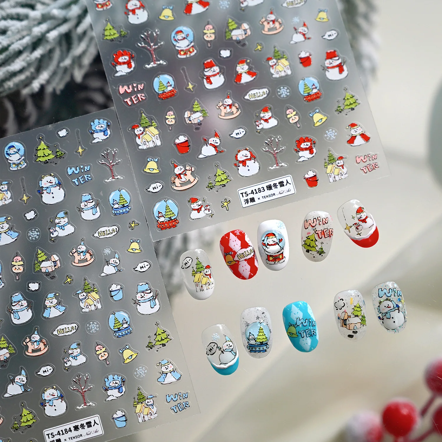 Upgraded Winter Snowflake Christmas Nail Stickers Self Adhesive Embossed Relief Snowman Ins Style for Women Party Decor
Upgraded Winter Snowflake Christmas Nail Stickers Self Adhesive Embossed Relief Snowman Ins Style for Women Party Decor