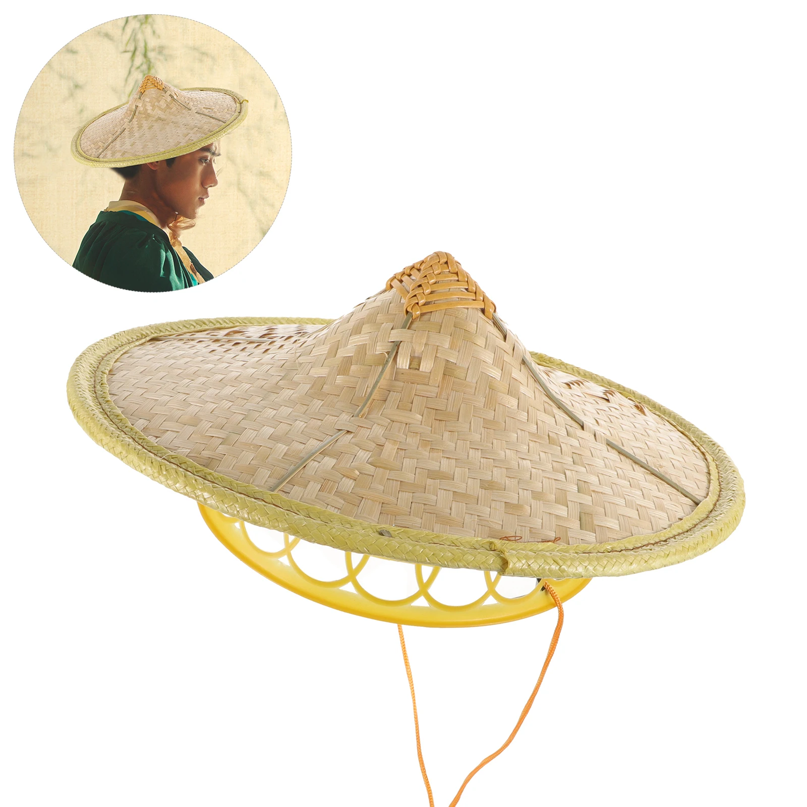 Bamboo Hat Cosplay Conical Weaving Samurai Decorative Adjustable Breathable Lightweight Stage Props Shield Sun
Bamboo Hat Cosplay Conical Weaving Samurai Decorative Adjustable Breathable Lightweight Stage Props Shield Sun