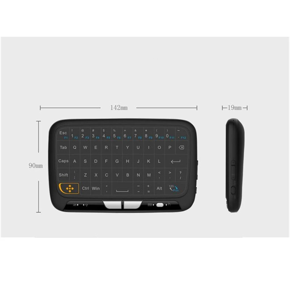 H18 2.4GHz Wireless Touchpad QWERTY Keyboard Full Touch Screen Keyboard Touch Pad with Backlight For Smart Box PC Xbox3 (H
H18 2.4GHz Wireless Touchpad QWERTY Keyboard Full Touch Screen Keyboard Touch Pad with Backlight For Smart Box PC Xbox3 (H