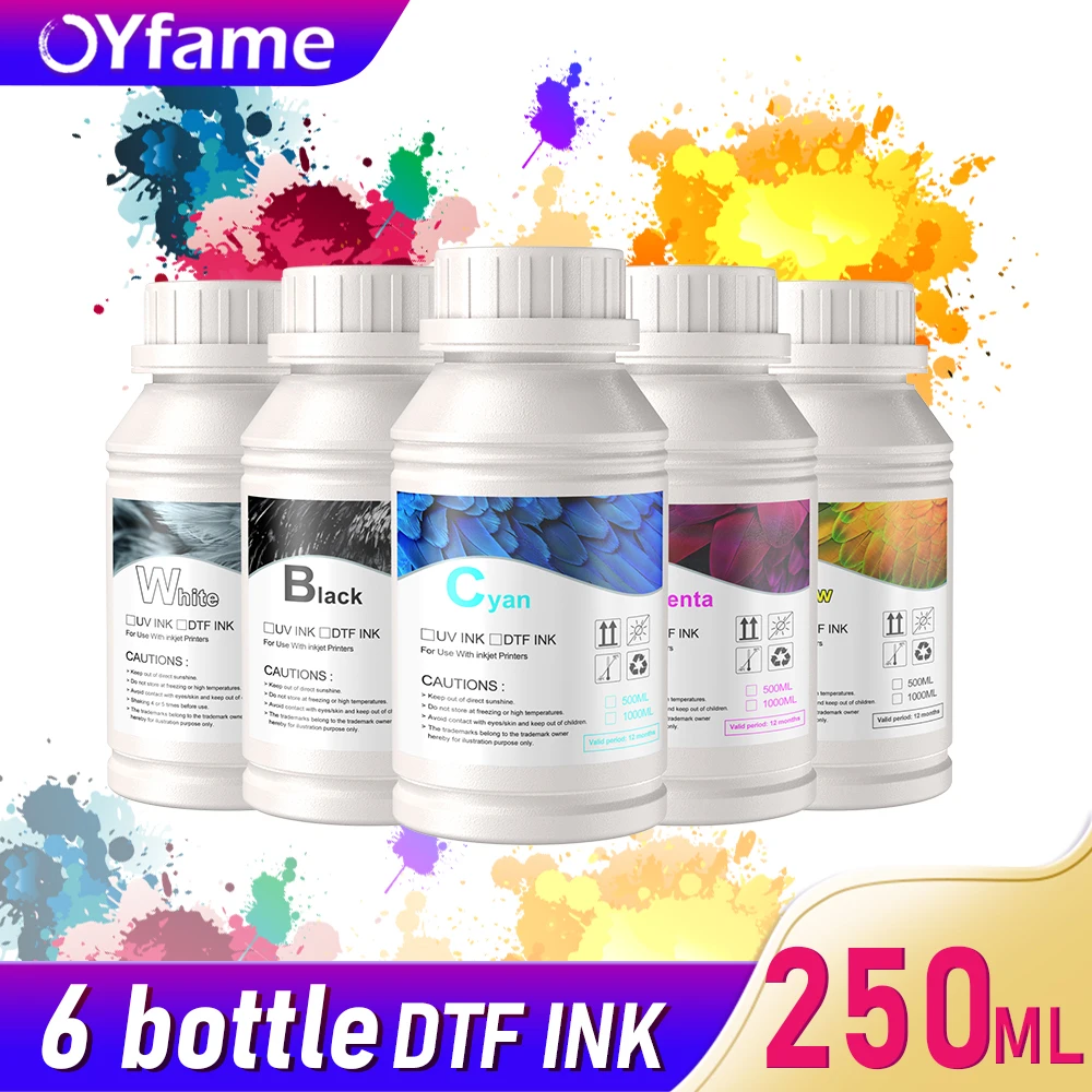 Чернила OYfame 250 мл DTF для прямой теплопередачи, чернила для пленки ПЭТ, для всех настольных и широкоформатных принтеров, наборы чернил DTF
Чернила OYfame 250 мл DTF для прямой теплопередачи, чернила для пленки ПЭТ, для всех настольных и широкоформатных принтеров, наборы чернил DTF