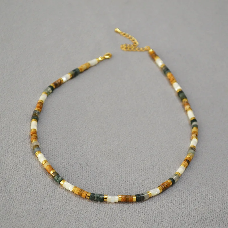 Нишевое художественное ожерелье из настоящего камня с перламутром, сращивание меладом, красочное индивидуальное элегантное ожерелье, цепочка на ключицу
Нишевое художественное ожерелье из настоящего камня с перламутром, сращивание меладом, красочное индивидуальное элегантное ожерелье, цепочка на ключицу