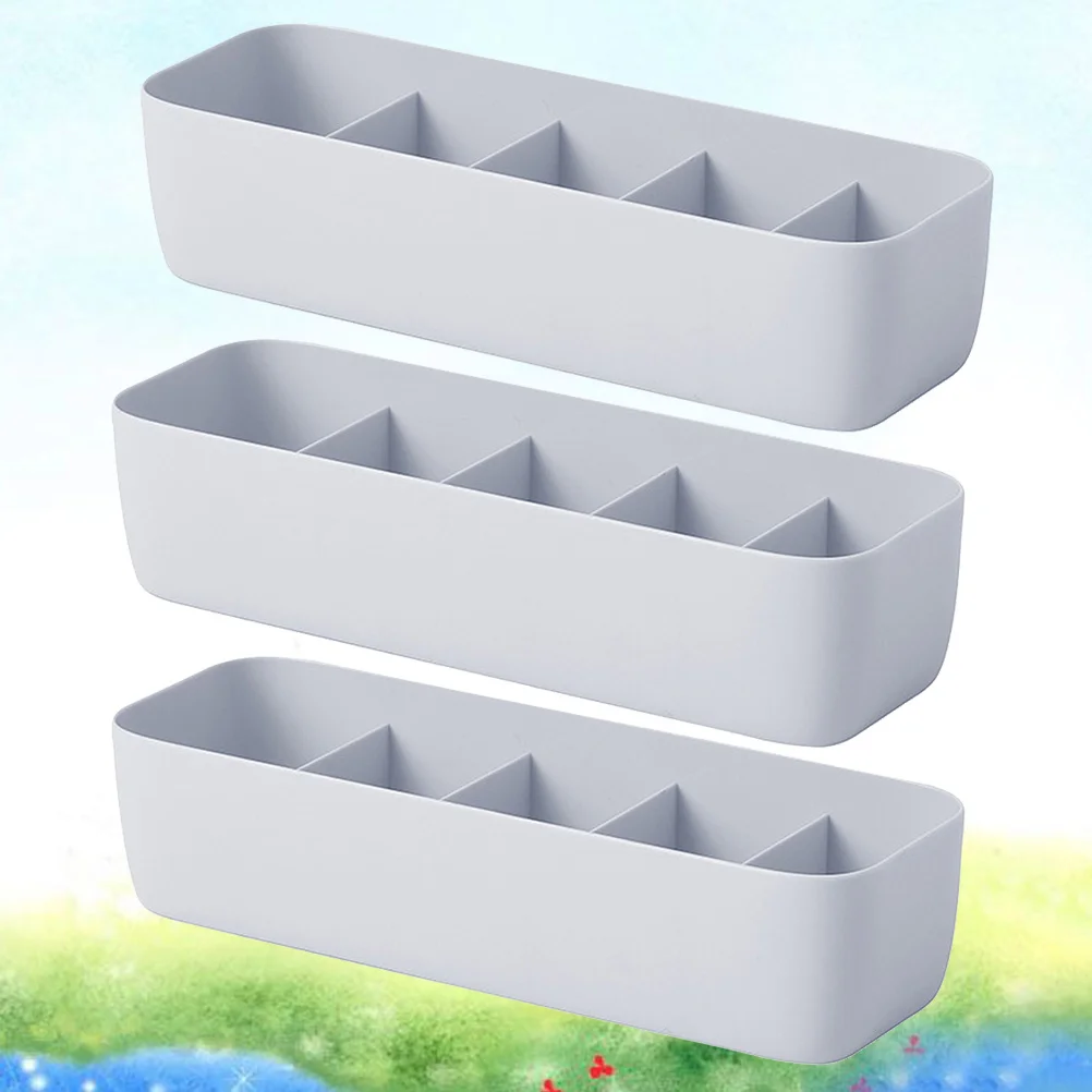 3pcs 5 Compartment Storage Box Stackable Lightweight Plastic Drawer Organizer For Socks Underwear Panties Bras Leggings Closet
3pcs 5 Compartment Storage Box Stackable Lightweight Plastic Drawer Organizer For Socks Underwear Panties Bras Leggings Closet