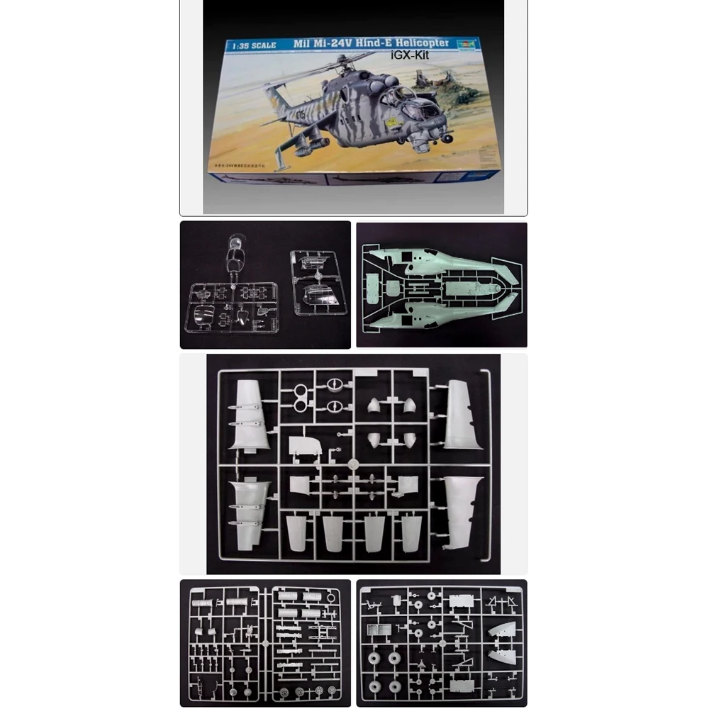 Trumpeter 05103 1:35 Scale Mil24 Mi-24 V Hind E Military Helicopter Handmade Hobby Toy Plastic Assembly Model Building Kit
Trumpeter 05103 1:35 Scale Mil24 Mi-24 V Hind E Military Helicopter Handmade Hobby Toy Plastic Assembly Model Building Kit