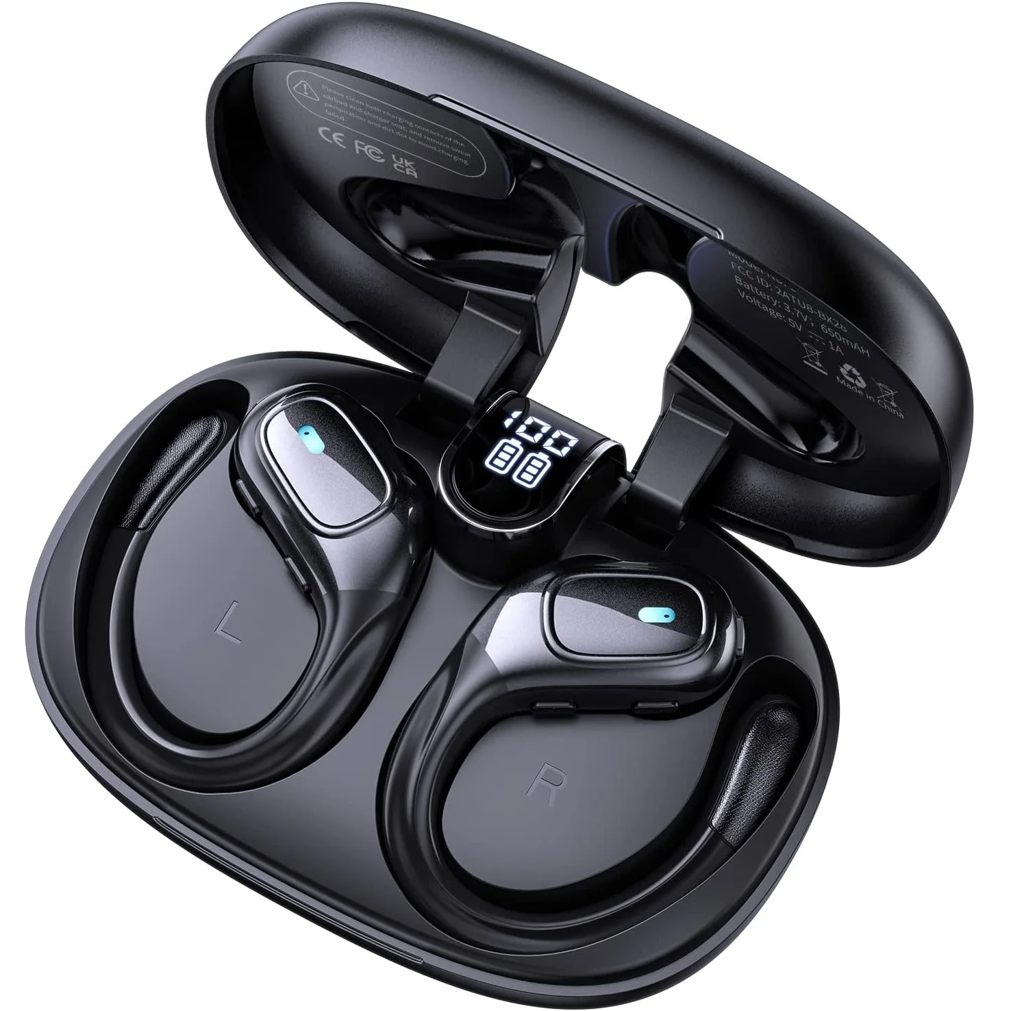 Bluetooth-наушники Беспроводные наушники с ушными крючками для спорта, HiFi стерео, микрофон ENC, светодиод 60 часов, водонепроницаемость IPX7 для бега/тренировок
Bluetooth-наушники Беспроводные наушники с ушными крючками для спорта, HiFi стерео, микрофон ENC, светодиод 60 часов, водонепроницаемость IPX7 для бега/тренировок