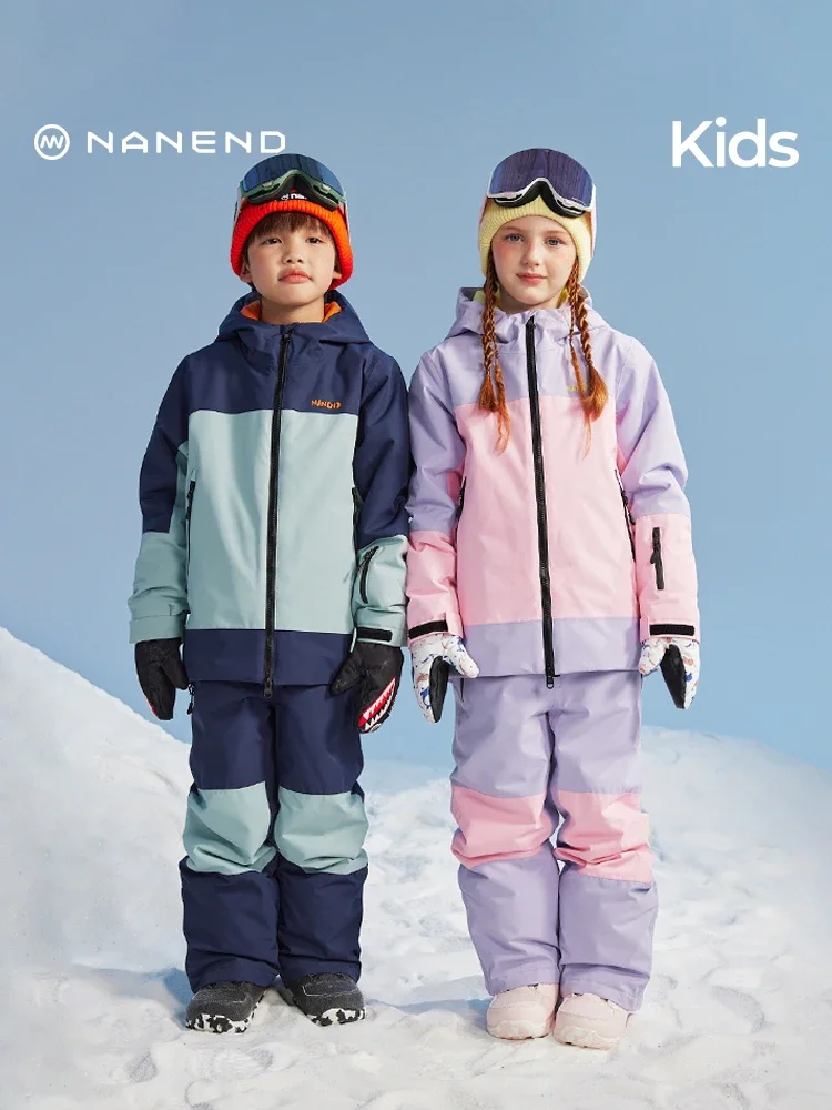Nanend Children's snowboard Ski Suit Set Boys and Girls Warm Waterproof Single and Double Ski Overalls
Nanend Children's snowboard Ski Suit Set Boys and Girls Warm Waterproof Single and Double Ski Overalls
