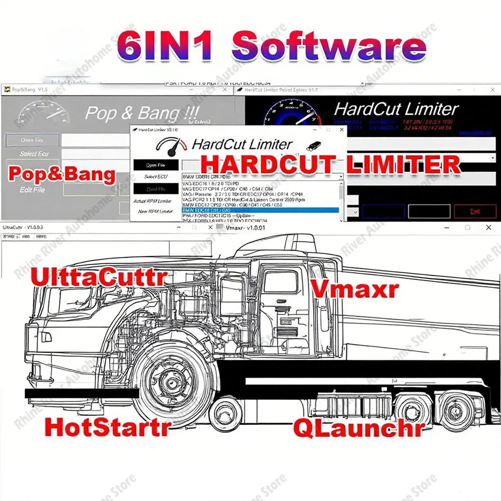Latest HardCut Limiter Diesel - Petrol Engines - Pop&Bang - HARDCUT LIMITER VMAX+ HotStartr + QLaunchr Software 6 in 1 package 
Latest HardCut Limiter Diesel - Petrol Engines - Pop&Bang - HARDCUT LIMITER VMAX+ HotStartr + QLaunchr Software 6 in 1 package
