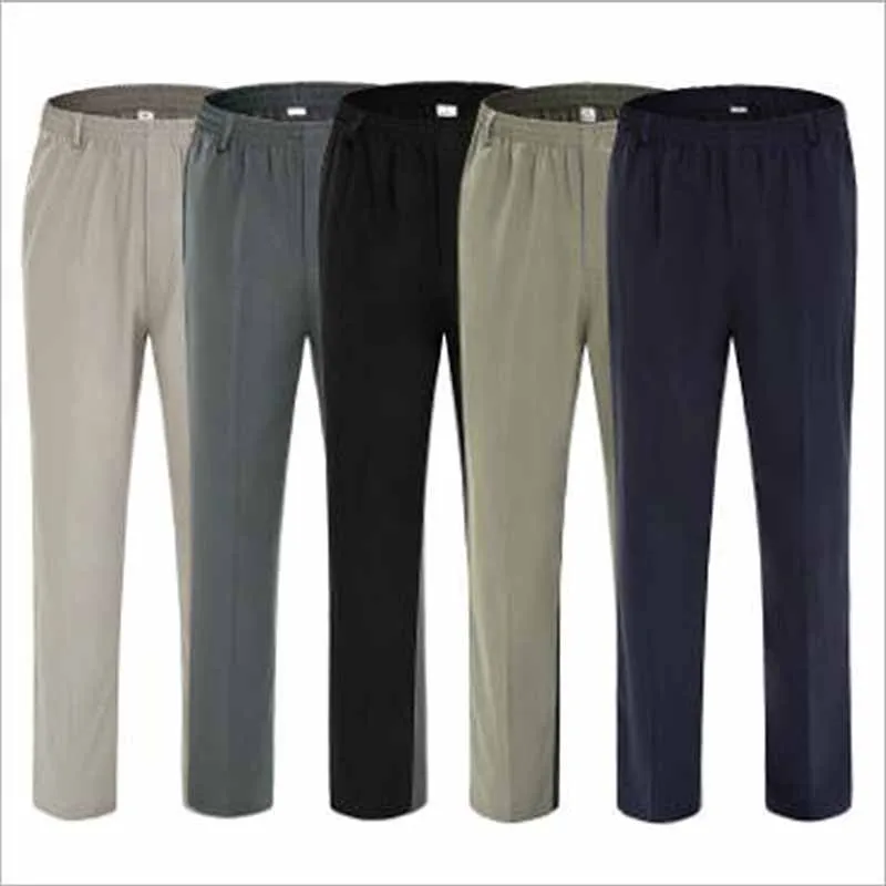 Summer thin section casual pants men silk men's trousers extra large size high waist elastic waist dad pants men clothes 2018
Summer thin section casual pants men silk men's trousers extra large size high waist elastic waist dad pants men clothes 2018