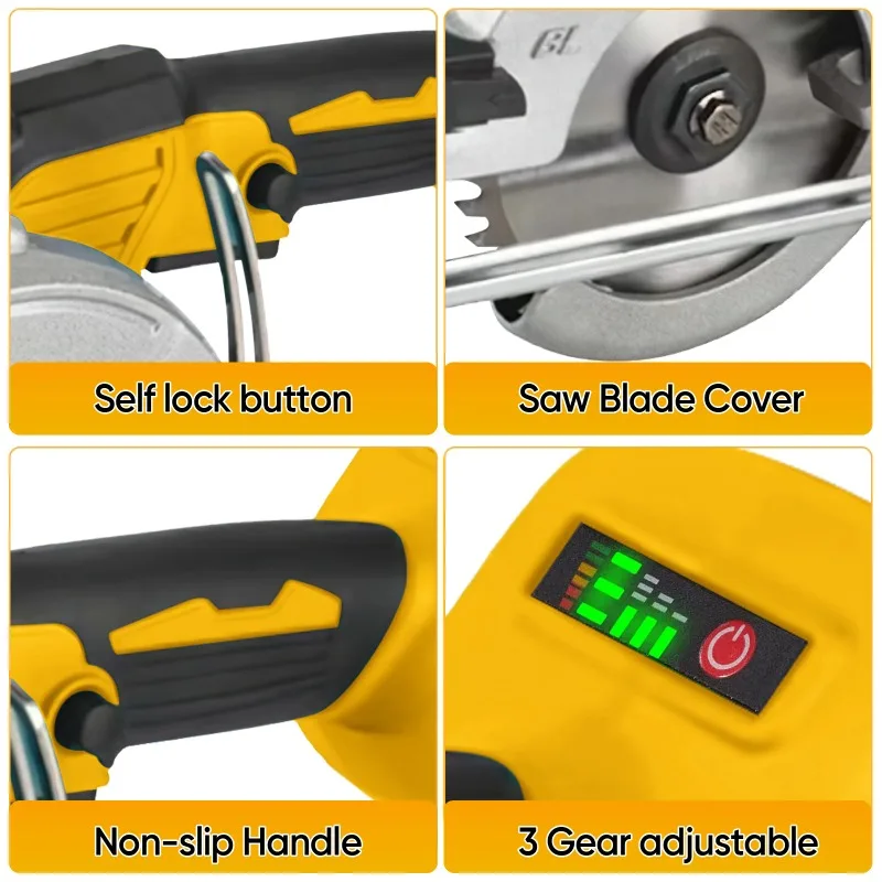 TXF【Best Choice】5 Inch Electric Brushless Circular Saw 125MM Cordless Multi-Angle Saw Woodworking Power Tool For 18V Battery
TXF【Best Choice】5 Inch Electric Brushless Circular Saw 125MM Cordless Multi-Angle Saw Woodworking Power Tool For 18V Battery