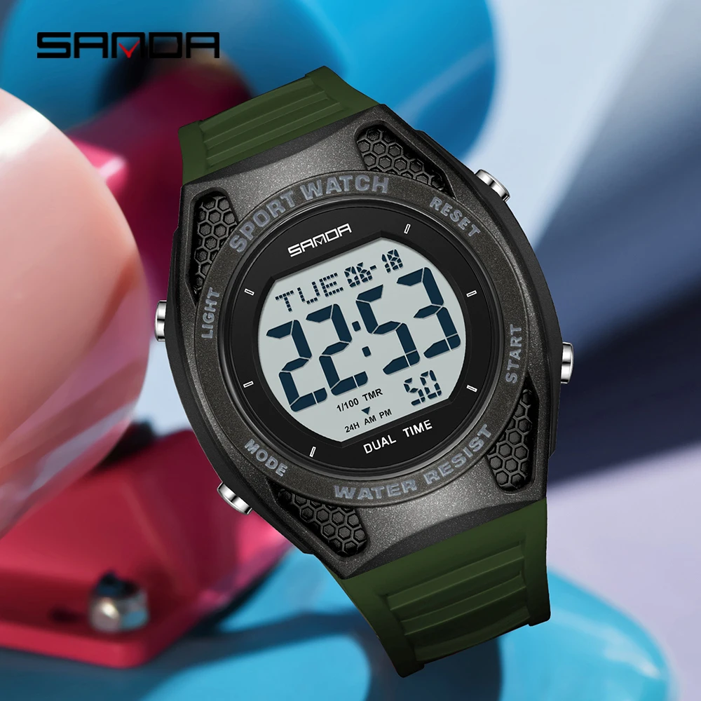SANDA 2026 Men's and Women's Sports Electronic Watch Multi functional 5ATM Waterproof Colorful Night Light Alarm Clock Timing
SANDA 2026 Men's and Women's Sports Electronic Watch Multi functional 5ATM Waterproof Colorful Night Light Alarm Clock Timing